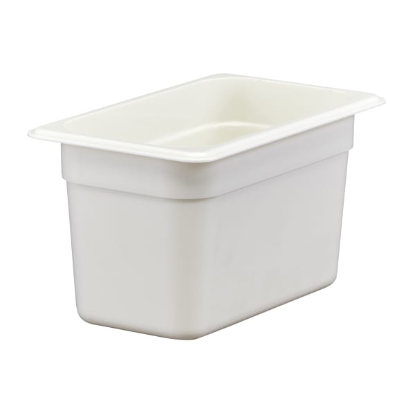 Cambro Camwear GN 1/4 Size 6in Food Pans, 6inH x 6-3/8inW x 10-1/2inD, White, Set Of 6 Pans