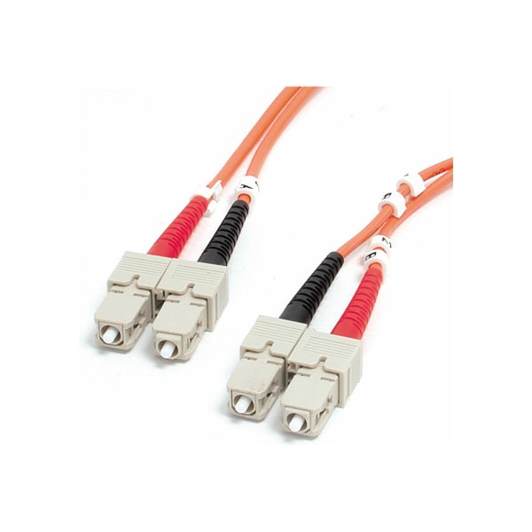 StarTech.com 2m (6.6ft) SC to SC OM1 Multimode Fiber Optic Cable, 62.5/125 Fiber Size, 10G Networks, LSZH Fiber Patch Cord - Network cable - SC multi-mode (M) to SC multi-mode (M) - 2 m - fiber optic - duplex - 62.5 / 125 micron