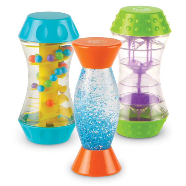 Learning Resources Sensory Trio Fidget Tubes, 5in x 2-1/2in, Multicolor, Pack Of 3 Tubes