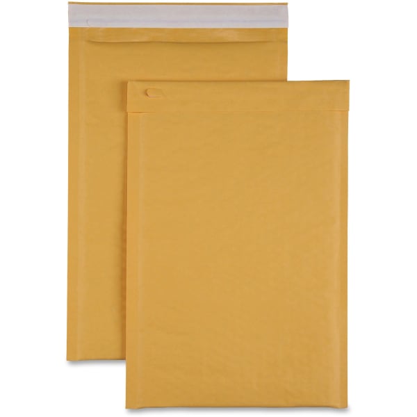 Sparco Size 3 Bubble Cushioned Mailers - Bubble - #3 - 8 1/2in Width x 14 1/2in Length - Self-sealing - Kraft - 100 / Carton - Kraft