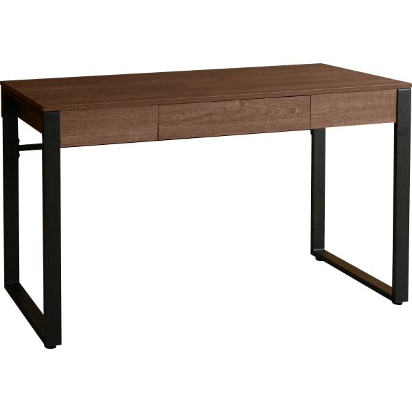Lorell SOHO Desk with Center Drawer - 1 Drawer(s) - Band Edge - Finish: Walnut