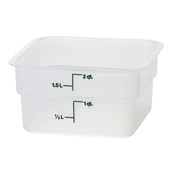 Cambro Translucent CamSquare Food Storage Containers, 2 Qt, Pack Of 6 Containers