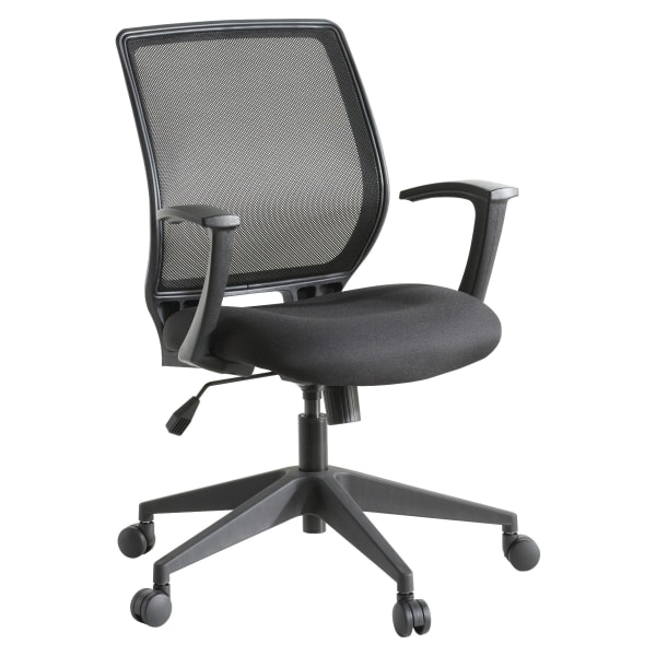 Lorell Mesh Mid-Back Office Chair, Black