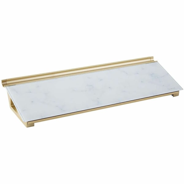 Quartet Glass Unframed Dry-Erase Whiteboard Desktop Computer Pad, 6in x 18in, Marble