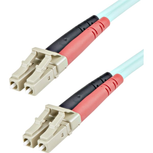 StarTech.com 1m (3ft) LC/UPC to LC/UPC OM3 Multimode Fiber Optic Cable, Full Duplex 50/125µm Zipcord Fiber Cable, 100G Networks, LOMMF/VCSEL, <0.3dB Low Insertion Loss - LSZH Fiber Patch Cord - Patch cable - LC multi-mode (M) to LC multi-mode (M)