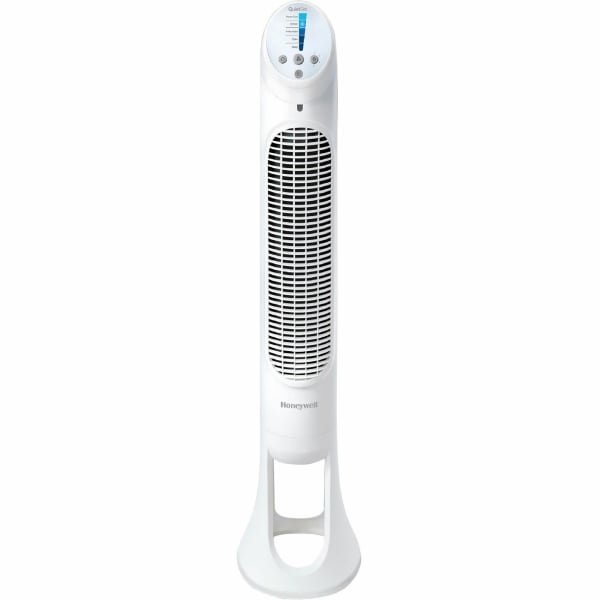 Honeywell QuietSet 5 Tower Fan - 5 Speed - Oscillating, Remote, Timer-off Function, Quiet, Sturdy, Electronic Control Panel, Touch Operation - 40in Height x 8.3in Width x 10.8in Depth - Plastic - White