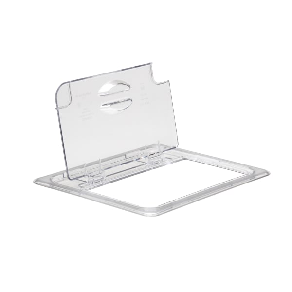 Cambro Camwear GN 1/9 Notched FlipLids, Clear, Set Of 6 Lids