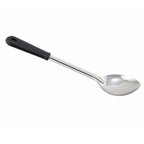 Winco Serving Spoon, 13in, Black/Silver