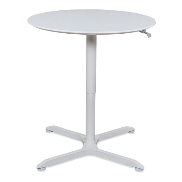 Luxor Round Cafe Table, 42-7/16inH x 36inW x 36inD, White