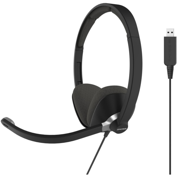 Koss CS300-USB Headsets & Gaming - Stereo - USB - Wired - 20 Hz to 20 kHz - Over-the-head - Binaural - Supra-aural - 8 ft Cable - Electret, Noise Cancelling Microphone