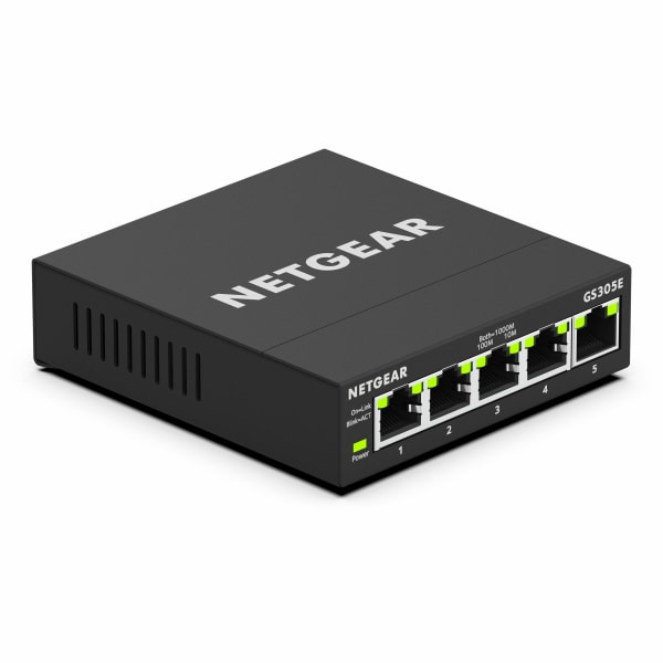 Netgear Business GS305E Ethernet Switch - 5 Ports - Gigabit Ethernet - 1000Base-T - 3 Layer Supported - Twisted Pair