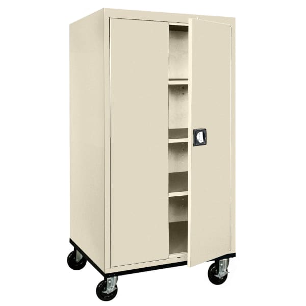 Sandusky Transport Series 36inW Heavy-Duty Mobile Storage Cabinet, Putty
