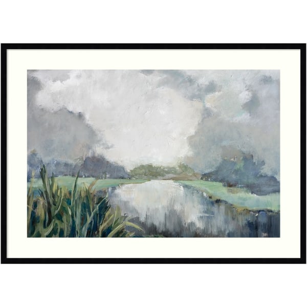 Amanti Art River Passage by Mary Parker Buckley Wood Framed Wall Art Print, 43inW x 31inH, Black