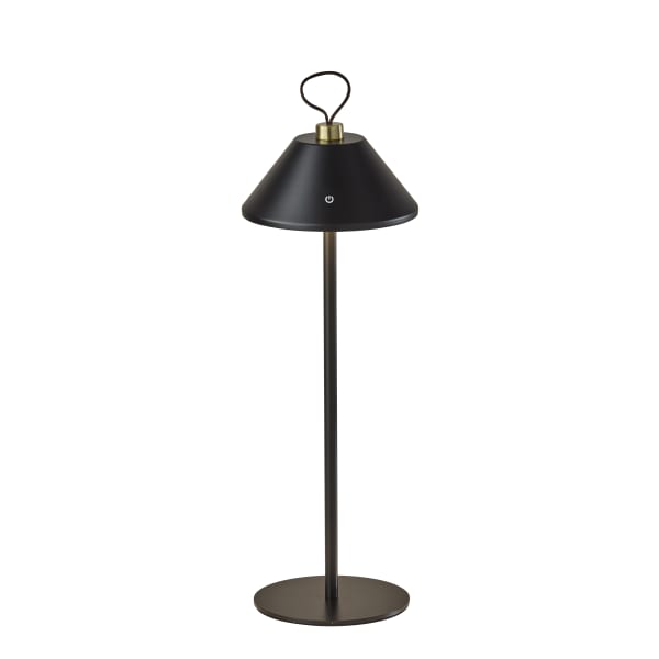 Adesso Danny LED Cordless Indoor/Outdoor Table Lamp, 14inH, Black