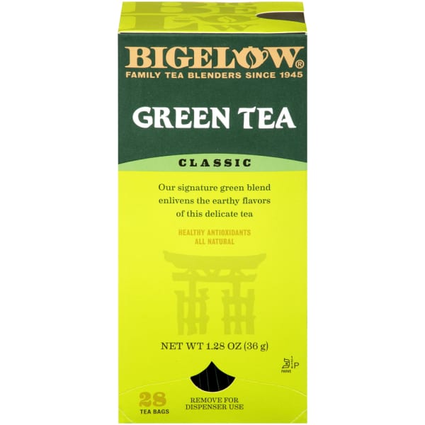 Bigelow Green Tea Bags, Box Of 28 Bags