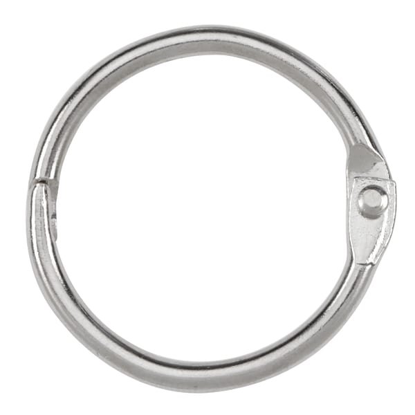 ACCO Loose-Leaf Rings, 1in Diameter, Silver, Box Of 100