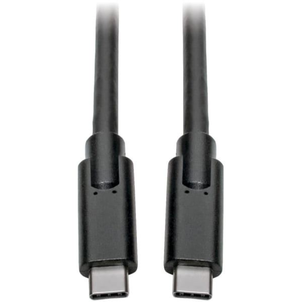 Tripp Lite USB C to USB Type C Cable 3.1 Gen 1, 5 Gbps 3A Rating M/M 10ft - 640 MB/s - 10 ft - 1 x USB Type C Male Thunderbolt 3 - 1 x USB Type C Male Thunderbolt 3 - Nickel Plated Connector - Gold Plated Contact - Black