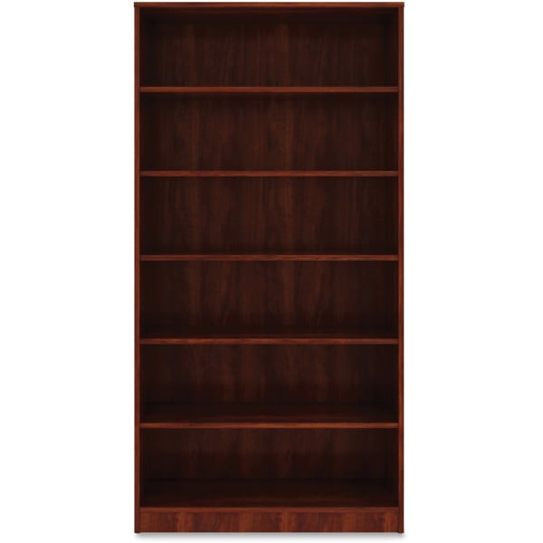 Lorell Essentials 72inH 6-Shelf Bookcase, Cherry