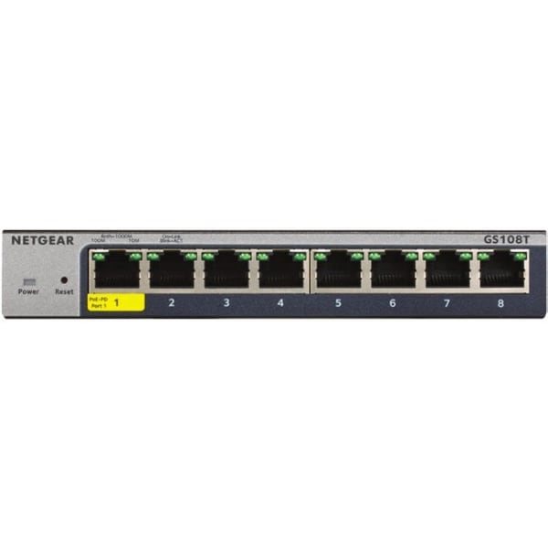 Netgear 8-Port Gigabit Smart Managed Pro Switch, GS108T-300NAS