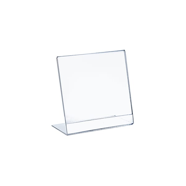 Azar Displays Acrylic L-Shaped Sign Holders, 10in x 8in, Clear, Pack Of 10