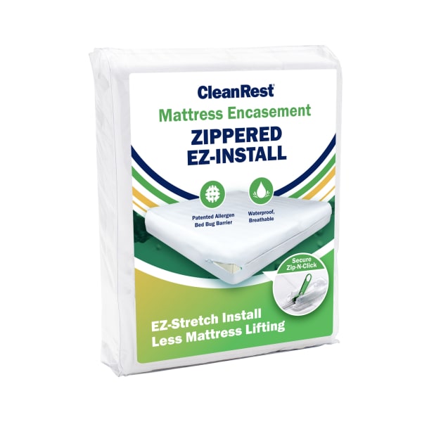 CleanRest Mattress Encasements, Full, 75inL x 54inW x 18inD, White, Case Of 3 Encasements