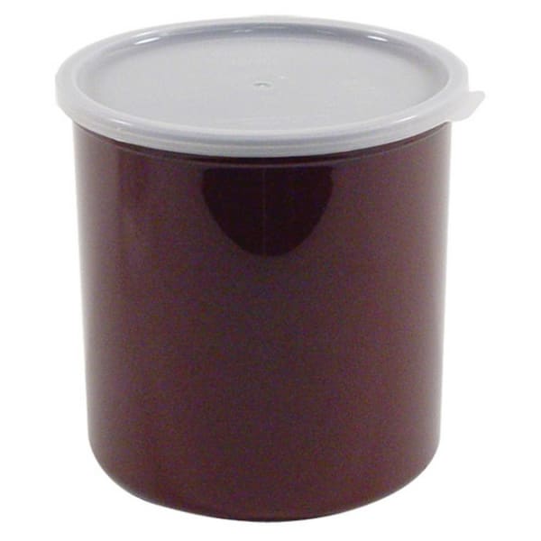 Cambro Crock With Lid, 2.7 Qt, Brown