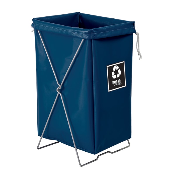 Royal Basket Trucks Hamper, Enviro Hamper Kit, 17inL x 15inW x 30inH, Navy Blue