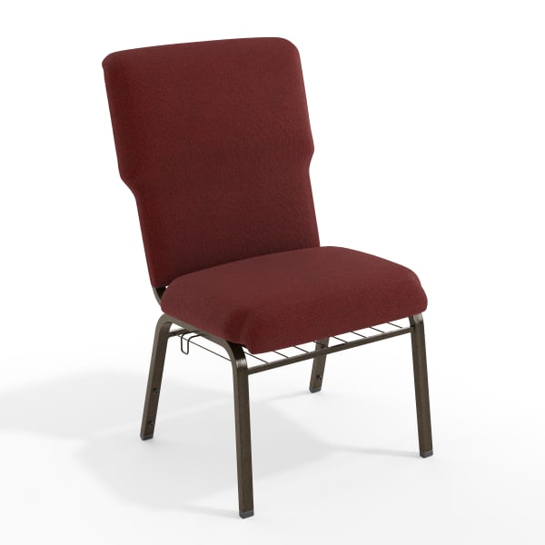 Flash Furniture Advantage Discount Church Chair, Maroon/Gold Vein