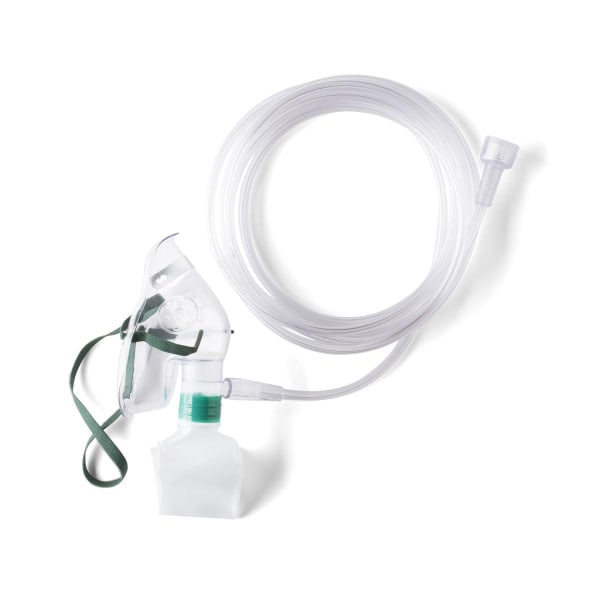 Medline Pediatric Oxygen Masks, 7ft, Clear, Pack Of 50