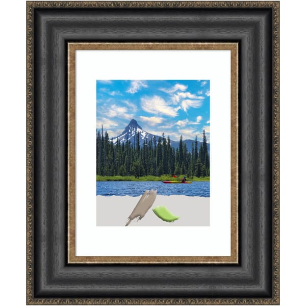 Amanti Art Picture Frame, Opening Size 11in x 14in, Matted To 8in x 10in, 17in x 20in, Thomas Black Bronze