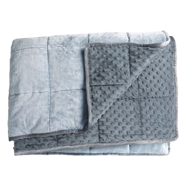 Bouncyband Soft Fleece Kids Weighted Sensory Blanket, 10 lb, 65in x 45in, Gray, Grade 5 To 12