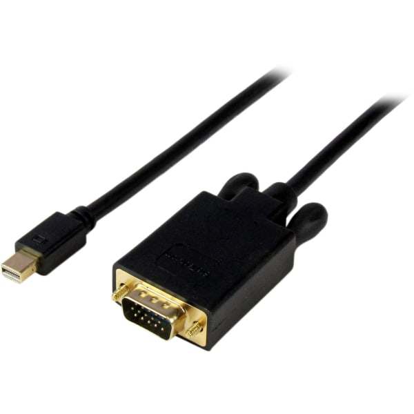 StarTech.com 3 ft Mini DisplayPort to VGA Adapter Cable - mDP to VGA Video Converter - Mini DP to VGA Cable for Mac / PC 1920x1200 - Black (MDP2VGAMM3B) - Video converter - VGA - DisplayPort - black