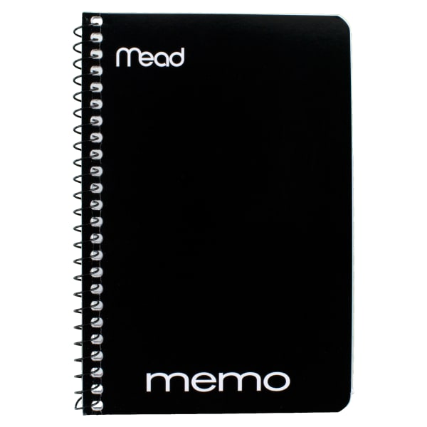 Mead Wirebound Side-Opening Memo Book, 4in x 6in, 1 Hole-Punched, College Ruled, 40 Sheets