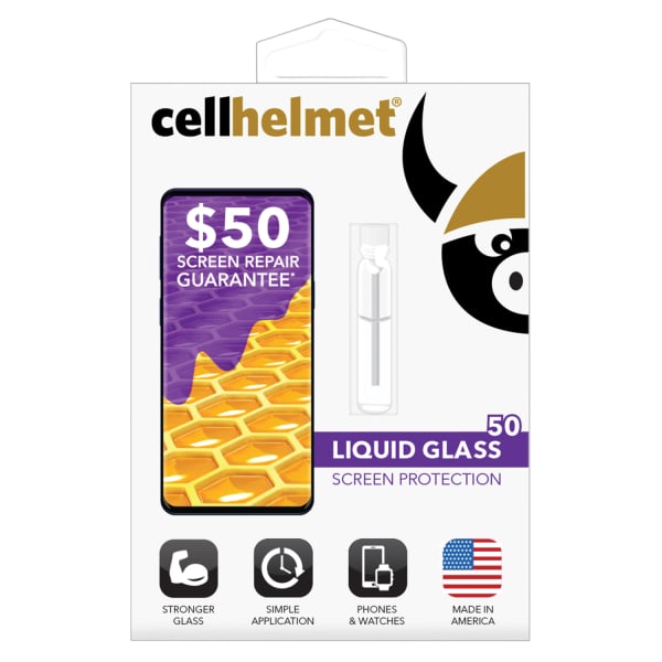 cellhelmet Liquid Glass Screen Protector, With $50 Screen Repair Coverage, For Phones And Watches