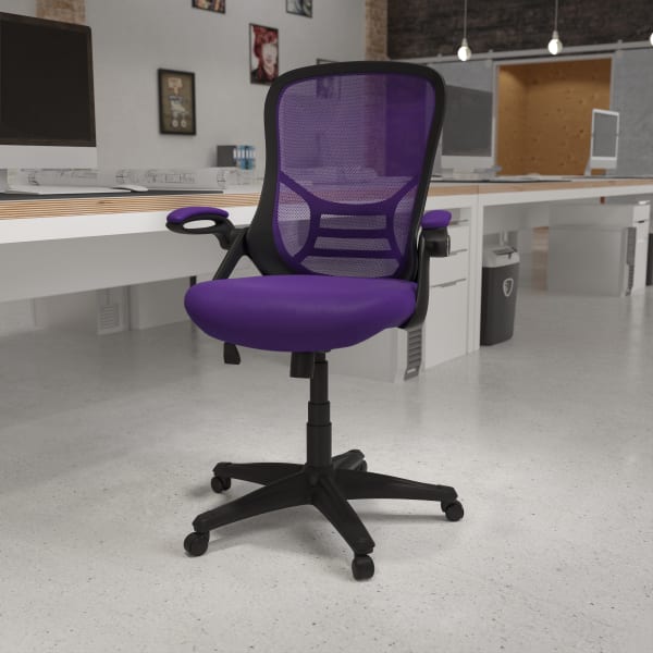 Flash Furniture Ergonomic Mesh High-Back Office Chair, Purple