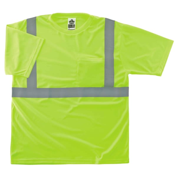 Ergodyne GloWear 8289-ECO Class 2 Hi-Vis T-Shirt, 3XL, 100% Recycled, Lime