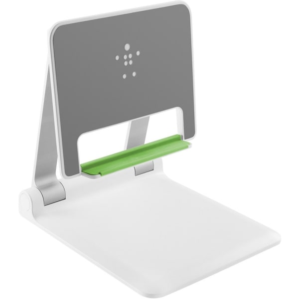 Belkin Portable Tablet Stage - 9.8in Height x 8.8in Width x 9.1in Depth - White - Cable Management, Adjustable Angle, Foldable, Lightweight