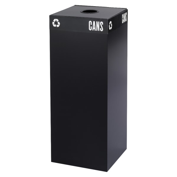 Safco Recycling Receptacle, 37 Gallon, Black