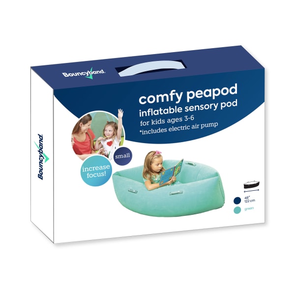 Bouncyband Comfy Hugging Peapod PVC Sensory Pod, Green