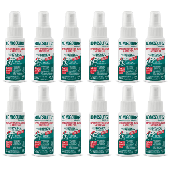 No Natz No Mosquitoz Botanical Bug Repellent, 2 Oz, Pack Of 12 Bottles