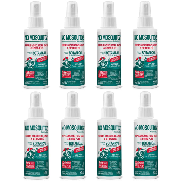 No Natz No Mosquitoz Botanical Bug Repellent, 4 Oz, Pack Of 8 Bottles