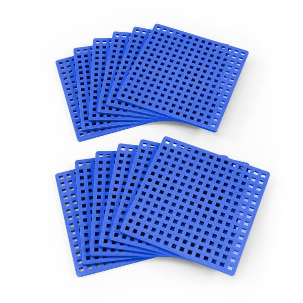 Plus-Plus Building Blocks Baseplates, Classroom Pack, Blue, Set Of 12