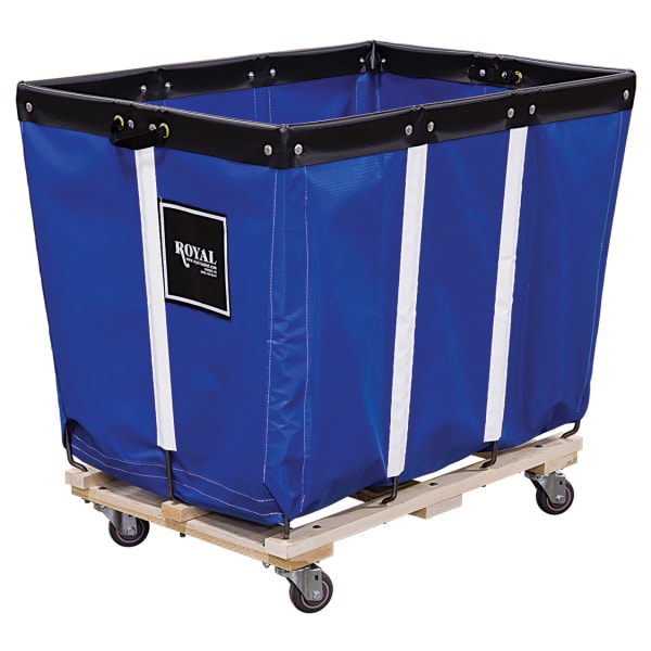 Royal Basket Trucks 16 BU Wood Base Basket Truck, Blue