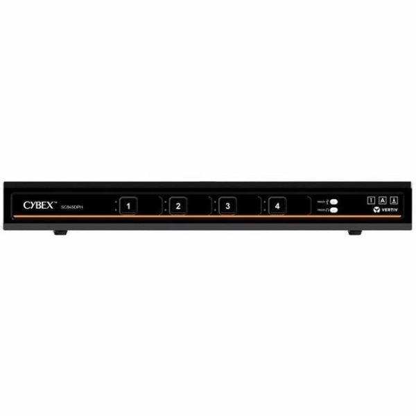 Vertiv Cybex SC800 Secure KVM| 4 Port Universal DP/H Single Display| CAC PP4.0 - Secure Desktop KVM Switches | Secure KVM Switch | Single Head | NIAP Certified | Secure Keyboard