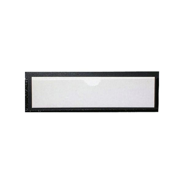 Tatco Magnetic Label Holders, 1 3/8in x 4 3/8in, Black/White, Pack Of 10
