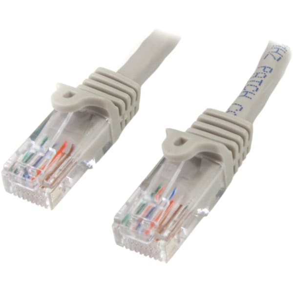 StarTech.com 50 ft Gray Snagless Cat5e UTP Patch Cable  - 50ft Cat5e Patch Cable - 50ft Cat 5e Patch Cable - 45PATCH50GR