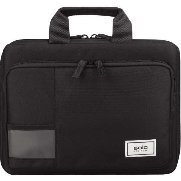 Solo New York Secure-Fit Fabric 13.3in Chromebook Case, 9-3/4inH x 13inW x 1inD, 50% Recycled, Black