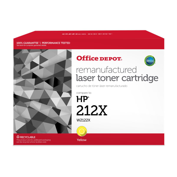 Office Depot Remanufactured Yellow High Yield Toner Cartridge Replacement For HP 212X, OD212XY