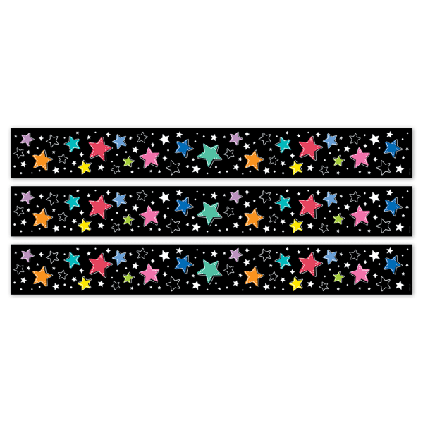 Creative Teaching Press EZ Borders, Star Bright, 24 Borders Per Pack, Set Of 3 Packs
