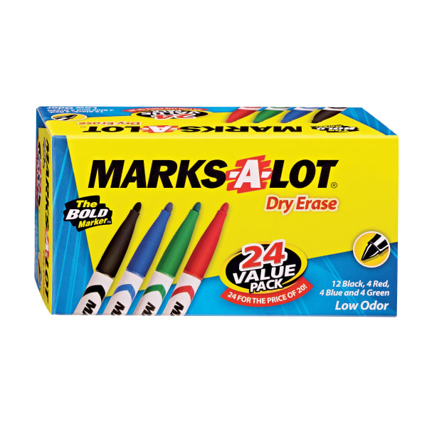 Avery Pen Style Dry Erase Markers - Fine Marker Point - Bullet Marker Point Style - Assorted - 24 / Box